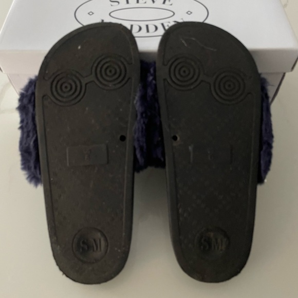 Steve Madden Women’s Stryker Slides in Blue - Picture 3 of 4